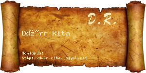 Dürr Rita névjegykártya
